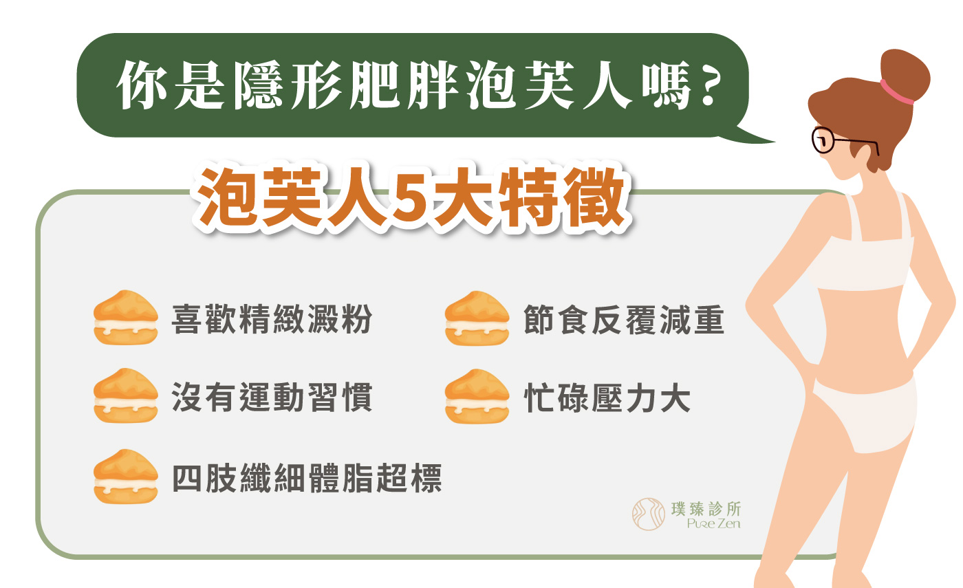 你是隱形肥胖泡芙人嗎_泡芙人5大特徵_搭配消脂點滴擺脫隱形肥胖